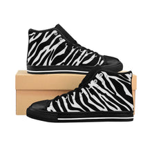 Load image into Gallery viewer, Women's High-top Sneakers Zebra Print by Calico Jacks