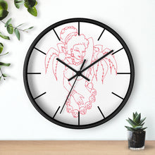 Load image into Gallery viewer, 13 Wall clock Hula Red design by Calico Jacks
