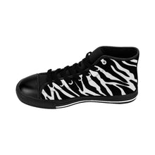Load image into Gallery viewer, 7 Men's High-top Sneakers Zebra Print by Calico Jacks