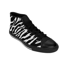 Load image into Gallery viewer, 8 Men's High-top Sneakers Zebra Print by Calico Jacks