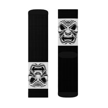 Load image into Gallery viewer, 10 White Oni on Blacks Socks by Calico Jacks
