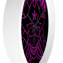 Cargar imagen en el visor de la galería, 11 Wall clock Skull Pink design by Calico Jacks