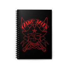 Load image into Gallery viewer, 1 Red Skull Note Book - Spiral Notebook - Ruled Line by Calico Jacks