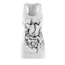 Lade das Bild in den Galerie-Viewer, Women's Racerback Dress Demon White design by Calico Jacks