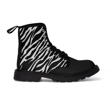 Load image into Gallery viewer, 4 Men's Canvas Boots Zebra Stripe by Calico Jacks