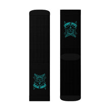 Load image into Gallery viewer, 11 Blue Skulls on Socks by Calico Jacks