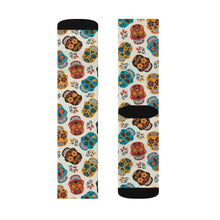 Load image into Gallery viewer, 11 Sugar Skulls on Socks by Calico Jacks