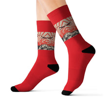 Load image into Gallery viewer, 12 Kamikaze Red on Socks by Calico Jacks