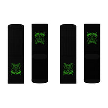 Load image into Gallery viewer, 5 Green Skulls on Socks by Calico Jacks