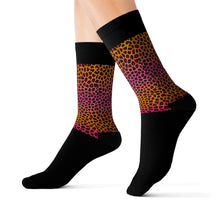 Load image into Gallery viewer, 12 Ombre Leopard Print Tops of Socks by Calico Jacks