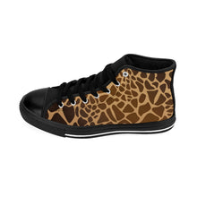 Cargar imagen en el visor de la galería, 3 Men's High-top Sneakers Giraffe Print by Calico Jacks