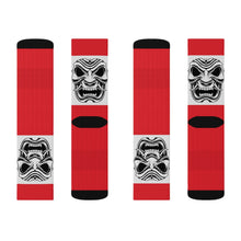 Cargar imagen en el visor de la galería, 9 White Oni on Red Socks by Calico Jacks