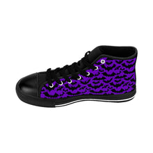 Load image into Gallery viewer, 7 Men's High-top Sneakers Purple Bats by Calico Jacks