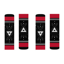 Load image into Gallery viewer, 5 Moon Pyramid Rouge Socks by Calico Jacks