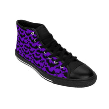 Load image into Gallery viewer, 8 Men's High-top Sneakers Purple Bats by Calico Jacks