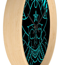 Cargar imagen en el visor de la galería, 4 Wall clock Skull Blue design by Calico Jacks