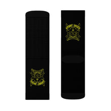 Load image into Gallery viewer, 7 Yellow Skulls on Socks by Calico Jacks