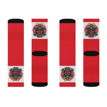 Cargar imagen en el visor de la galería, 2 Samurai on Red Socks by Calico Jacks
