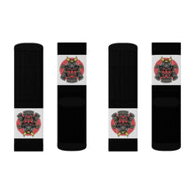Cargar imagen en el visor de la galería, 5 Samurai on Black Socks by Calico Jacks