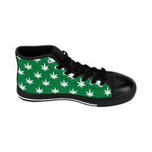 Load image into Gallery viewer, 4 Women&#39;s High-top Sneakers Green Leaf by Calico Jacks
