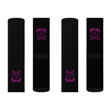 Load image into Gallery viewer, 9 Purple Skulls on Socks by Calico Jacks