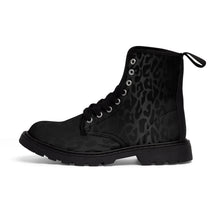 Load image into Gallery viewer, 2 Men's Canvas Boots Black Leopard Print by Calico Jacks