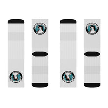 Load image into Gallery viewer, 2 Blue Pirate Girl on Socks by Calico Jacks