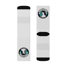 Load image into Gallery viewer, 1 Blue Pirate Girl on Socks by Calico Jacks