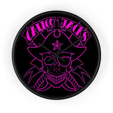 Cargar imagen en el visor de la galería, 15 Wall clock Skull Pink design by Calico Jacks