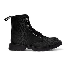 Load image into Gallery viewer, 3 Men's Canvas Boots Black Leopard Print by Calico Jacks