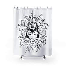Load image into Gallery viewer, 1 Shower Curtain Spider White design by Calico Jacks