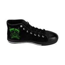 Load image into Gallery viewer, 4 Men's High-top Sneakers Green Skull by Calico Jacks