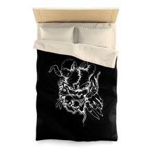 Cargar imagen en el visor de la galería, 4 Microfiber Duvet Cover Horns Black design by Calico Jacks