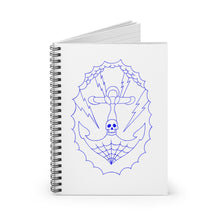 Load image into Gallery viewer, 2 Anchor Tattoo Note Book - White - Spiral Notebook - Ruled Line by Calico Jacks