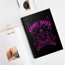 Load image into Gallery viewer, 5 Pink Skull Note Book - Spiral Notebook - Ruled Line by Calico Jacks
