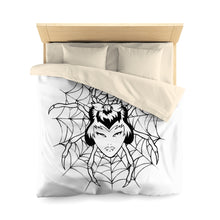 Cargar imagen en el visor de la galería, Microfiber Duvet Cover Spider White design by Calico Jacks