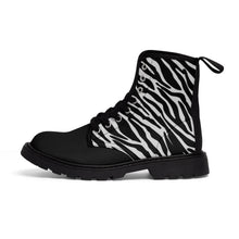 Load image into Gallery viewer, 5 Men&#39;s Canvas Boots Zebra Stripe by Calico Jacks
