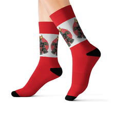 Cargar imagen en el visor de la galería, 12 Samurai on Red Socks by Calico Jacks