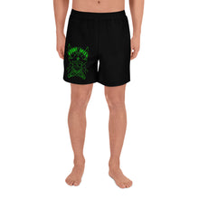 Cargar imagen en el visor de la galería, 1 Men's Athletic Long Shorts Skull Green design by Calico Jacks