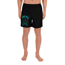 Cargar imagen en el visor de la galería, 1 Men's Athletic Long Shorts Skull Blue design by Calico Jacks
