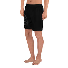 Load image into Gallery viewer, 3 Men&#39;s Athletic Long Shorts Anchor Black design by Calico Jacks
