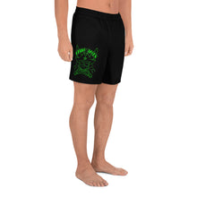 Cargar imagen en el visor de la galería, 2 Men's Athletic Long Shorts Skull Green design by Calico Jacks