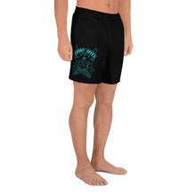Cargar imagen en el visor de la galería, 2 Men's Athletic Long Shorts Skull Blue design by Calico Jacks