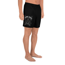 Cargar imagen en el visor de la galería, 2 Men's Athletic Long Shorts Skull Black design by Calico Jacks