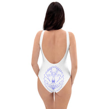 Load image into Gallery viewer, 4 One-Piece Swimsuit Anchor Blue design by Calico Jacks
