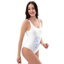 Load image into Gallery viewer, 2 One-Piece Swimsuit Anchor Blue design by Calico Jacks
