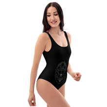 Load image into Gallery viewer, 2 One-Piece Swimsuit Anchor Black design by Calico Jacks