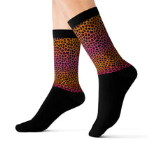 Load image into Gallery viewer, 4 Ombre Leopard Print Tops of Socks by Calico Jacks