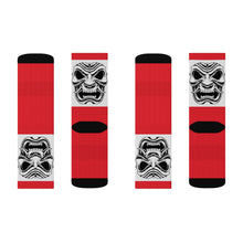Cargar imagen en el visor de la galería, 5 White Oni on Red Socks by Calico Jacks