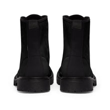 Load image into Gallery viewer, 7 Men's Canvas Boots Black Leopard Print by Calico Jacks